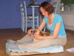 Genieten van de hoofdmassage